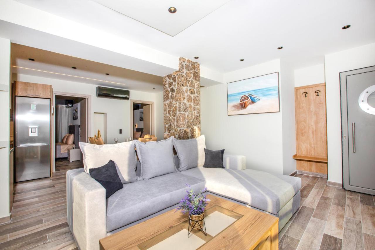 Black Rocks Family, Luxury Seafront Beach Maisonette Agios Gordios  Buitenkant foto